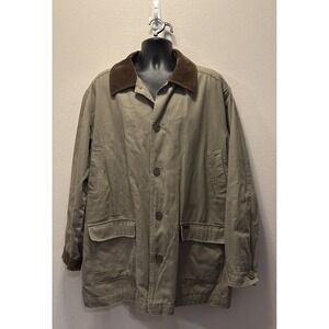 Gander Mountain Coat XLT Barn Chore Tan Canvas Button Corduroy Flannel Lined
